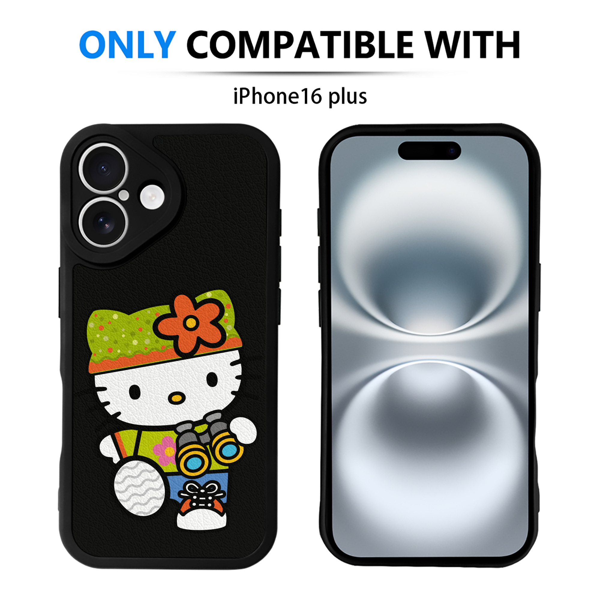 （画像用） Hello Kitty ハローキティ 【iPhone 16シリーズ対応】シリコンスマホケース（レザー調） 材質：シリコン